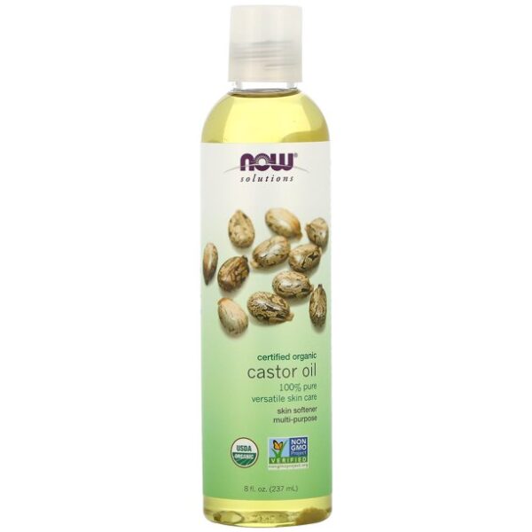 NOW Certified Organic Castor Oil – 8 Ounces