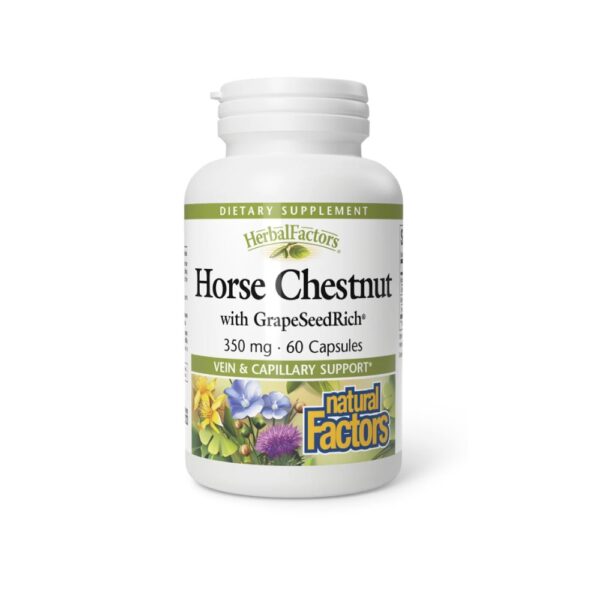 HERBAL FACTORS Horse Chestnut with Grape Seed Extract 350mg, 60 Caps