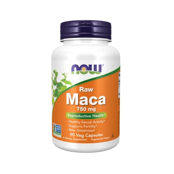 NOW Maca, Raw 750 mg, 90 Veg Caps