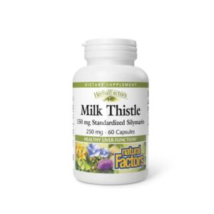 NATURAL FACTORS Milk Thistle, 150mg Standardized Silymarin, 60 Caps